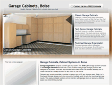 Tablet Screenshot of boisegaragecabinets.com